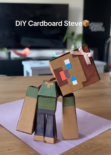 DIY Cardboard Minecraft Steve Doll Tutorial