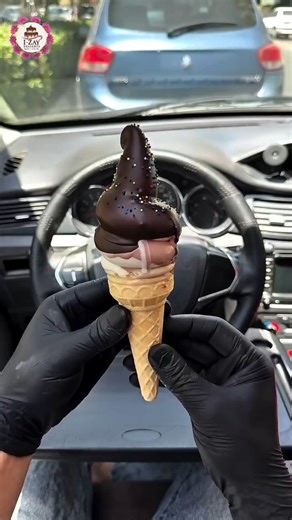 Choco‑Dip Soft‑Serve ASMR | Hard‑Shell Crack & Rainbow Sprinkles – Classic Cone Twist