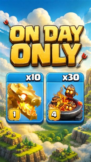 ONE DAY ONLY Event! 30 Furnaces + 10 Golden Dragons?! #clashofclans #clashshorts