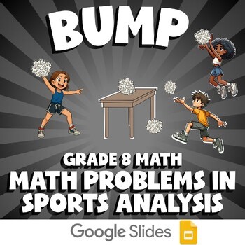 Math Problems in Sports Analysis BUMP Math Game | No Prep Grade 8 Review