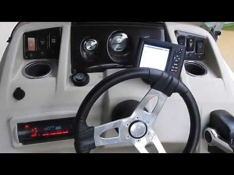 Fish-finder/Chart-plotter install on a Bennington pontoon boat. Garmin 54cv.