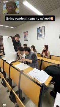Bring random items to school#funny #school #funnytiktok #funnyvideo #fyp