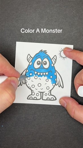 Color a fun monster in my little monsters coloring book. #coloramonster #coloring #coloringbook