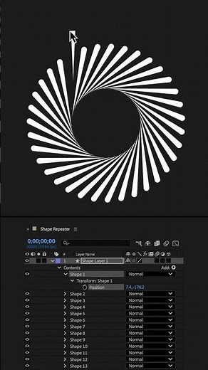 Bake Shape Repeater in After Effects