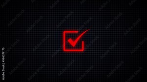 Check mark icon animation.Check mark symbol. approved tick mark icon, success, correct concept.