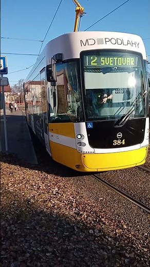 Tramvje Plzeň Pragimex EVO2 TWT číslo 384 na lince 2 natočeno 28.12.2025 Světovar 2 Plzeň