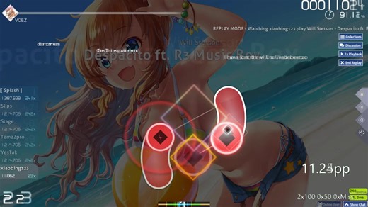 【小冰OSUskin推薦】#1-Voez兰空(map：Despacito)