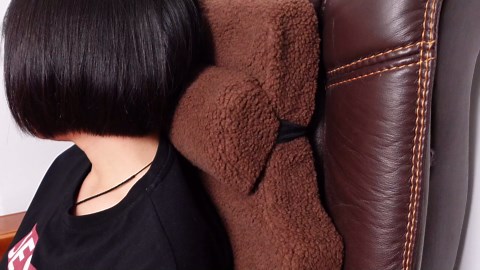 Sherpa Fleece Lumbar Support Pillow with Headrest Recliner Memory Foam Lumbar Pillow Back Cushion for Chair Plush Cushion Thick Pad for Back Pain Car Sofa Chair Headrest Office Home