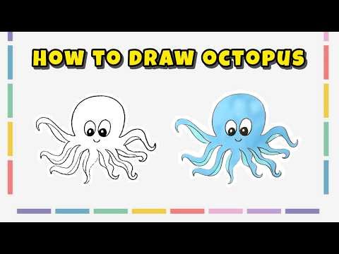 How to Draw an Octopus – Cute Ocean Animal Drawing Tutorial