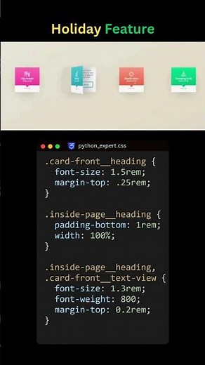 Holiday Feature Cards: Standout CSS Animation! #coding #programming #holiday #webanimation #htmlcss