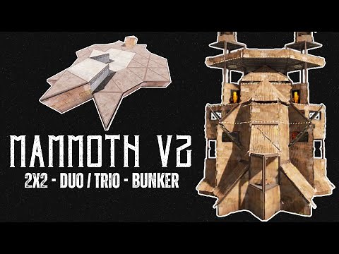 Mammoth V2 • The MOST Defendable 2X2 Bunker Base in RUST