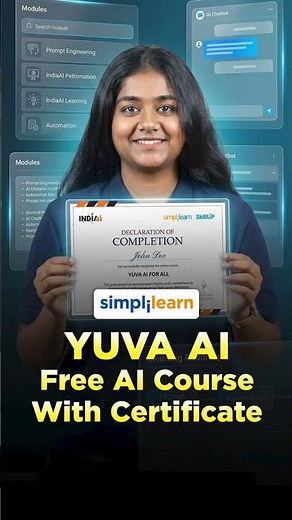 YUVA AI ALL - Free AI Course With Certificate | Gen AI Course | #SkillUp | #Shorts | #Simplilearn