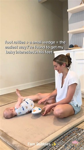 playing with their feet helps babies build body awareness, coordination, and core strength, which...