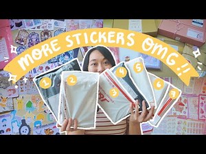 HUGE STICKER HAUL pt.2 ✨ local sticker businesses Shopee Philippines | unboxing studio vlog