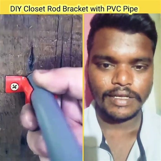 DIY Closet Rod Bracket with PVC Pipe #closethardware
