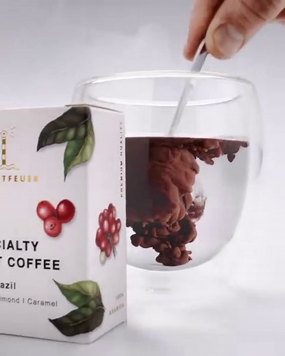 31K views · 2.4K reactions | Instant coffee magic ☕️ New ad made for @leuchtfeuercoffee | Macro Room | Facebook