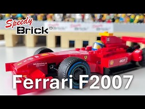 Lego MOC Ferrari F1 F2007 from set 8168 built as 8 wide Speed Champions, #formula1 #ferrari #racers
