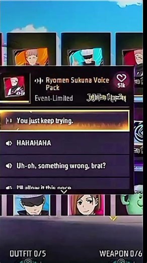 best voice pack 🔥🔥💯 free fire anime voice pack jujutsu kaisan #krish444 #free fire