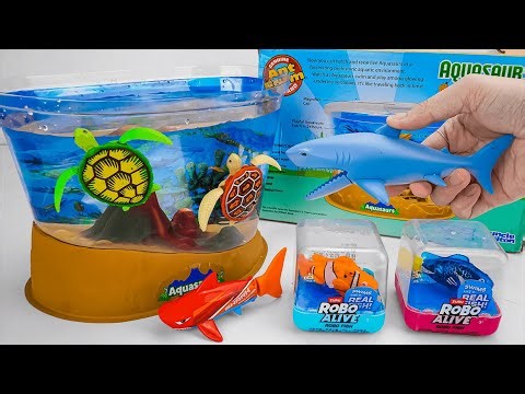 [🐠 toy asmr🐠] Zuru Turtle ＆ Robo Fish Tank Playset ASMR ⭐ Satisfying with Unboxing