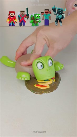 Which one will clean it up! Hero Steve #minecraft #mario