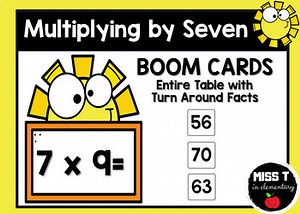 Summer Multiplication- Multiplying by 7- Boom Cards
