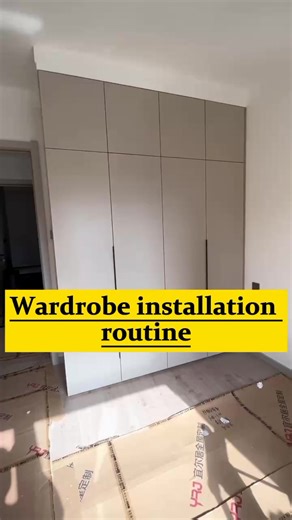 Wardrobe installation routine #kitchencabinets #kitchencabinet #kitchen #customkitchencabinets #kitchencabinetfactory #chinakitchenfactory #fyp #foryou #viral | Alead Kitchen & Wardrobe Custom