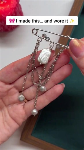 I Made This Brooch Pin🧷 by Hand.. Wait for the Final Look 💎#diy #broochpin #youtubeshorts #jewelry