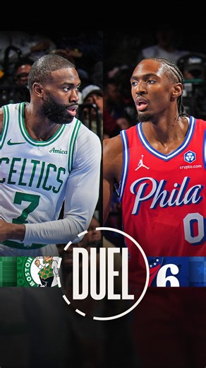 Jaylen Brown 🆚 Tyrese Maxey 2 of the top scorers in the NBA battled it out in thrilling Emirates NBA Cup action with Boston moving to 1-0 in East Group B play! Brown: 32 PTS, 6 AST Maxey: 26 PTS, 14 AST (tied career-high) | NBA