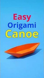 Easy Origami Canoe 🚣‍♂️ | Paper Boat Tutorial #Shorts