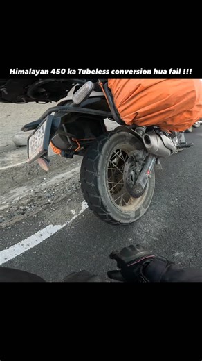 Prince Verma on Instagram: "Himalayan 450 ka tubeless conversion hua fail."