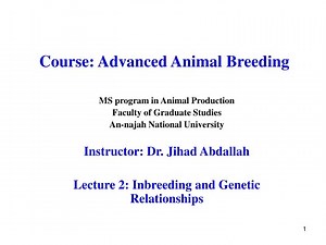 Course: Advanced Animal Breeding - SlideServe