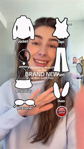 Mae Moore | 2026 Bride💍 on Instagram: "Who wants to see pt 2 recreating this outfit using my actual closet?👀✨LMK the comments!💕 #randomoutfit #randomoutfitfilter #outfitfilter #outfitgenerator #recreatingoutfits"