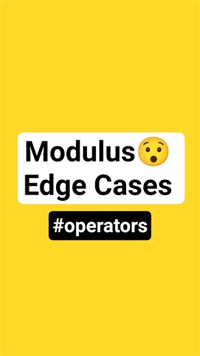 Modulus Edge Cases (operators) #python