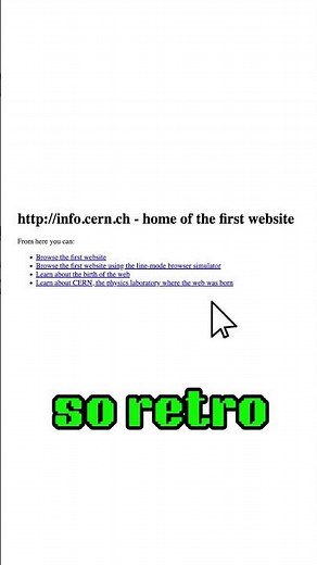 The world's first website is still live...so retro.
