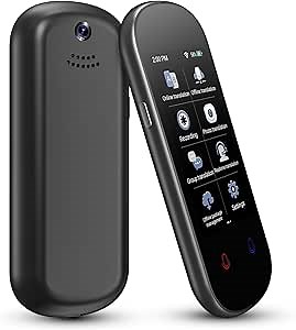 Vormor Language Translator Device 137+ Languages Instant Two-Way Translator No WiFi Needed, Portable Voice Translation Device Support Online/Offline/Photo Translation with 3”HD Touchscreen for Travel