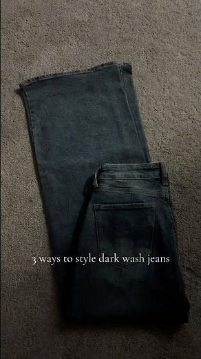 3 ways to style dark wash jeans