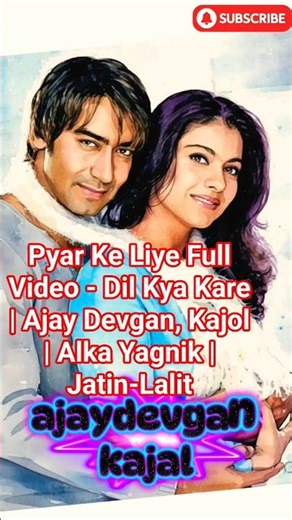 Pyar Ke Liye Full Video - Dil Kya Kare | Ajay Devgan, Kajol | Alka Yagnik | Jatin-Lalit