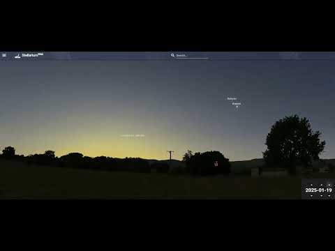 The position of comet C/2024 G3 (ATLAS) 40 minutes after sunset at 37 degrees S.