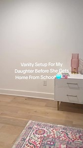 🎀 Setting Up a Vanity for My Daughter! 🎀 I’m surprising her with a cute and organized vanity space before she gets home from school. Here’s how I’m putting it all together: 💄 Kid-Friendly Organization: Adding little containers for her makeup, hair accessories, and skincare essentials so everything has its own place. 🌸 Adorable Decor: Soft colors, fairy lights, and a touch of sparkle to make it feel magical and just her style! 🎁 Personal Touches: Adding her favorite photos and a mini mirror 