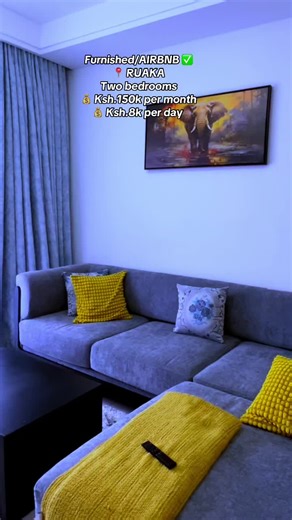 📍 RUAKA FURNISHED APARTMENT #TWO BEDROOMS AVAILABLE #MONTHLY CHARGES #KSH.150k #DAILY CHARGES #KSH.8,000 :⁨0719 507249⁩ ✅ Ample parking ✅ Well maintained units ✅ Fully furnished units ✅ Swimming pool available ✅ Pool table available ✅ Gym ✅ CCTV surveillance ✅ Proximity to Nairobi CBD ✅ High speed internet ✅ Clean water 24/7 ✅ Natural light @topfansNairobi Vacant Houses To Let and Hostels .Property doctors kenyaRejea Developers and Agencies LimitedViralAirbnb