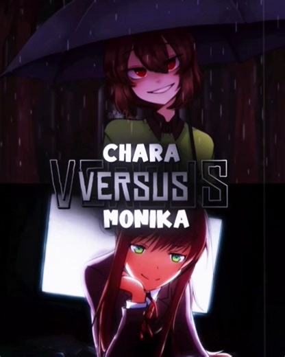 Chara vs Monika | ⚠️flash warning⚠️ | Filler Post | #edit #undertale #wis #ddlc #song #indiegame