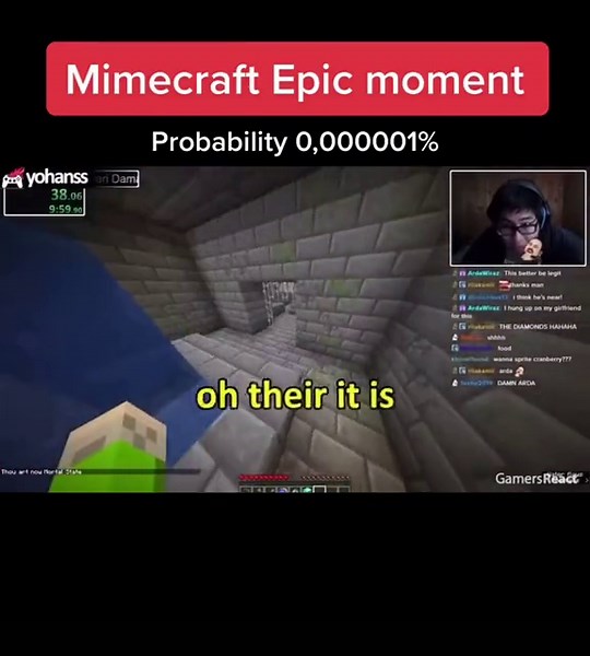 The speedrun is ruined xd (realised by @yohanss on Twitch)#minecraft #rare #epicmoment #probability #portal #fy