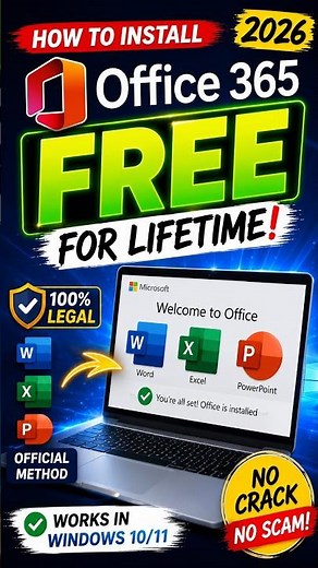 How to Install Office 365 Free for Lifetime 2026 | 100% Legal (Official Method)