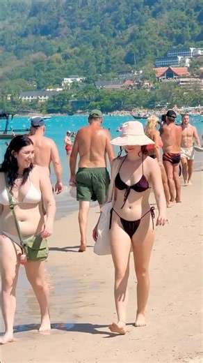 🇹🇭Phuket Beach Hot Day Sand And Sea Best Summer Holiday 18🌊 #phuketbeach