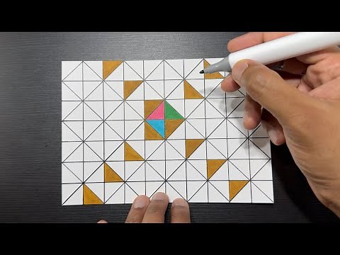 How Drawing Congruent Shapes by Combining Squares & Right Triangles | Geometric | Easy Clever Steps