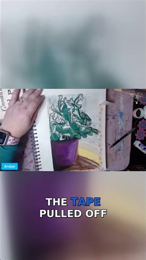 Removing the tape reveals everything #satisfying #artprocess