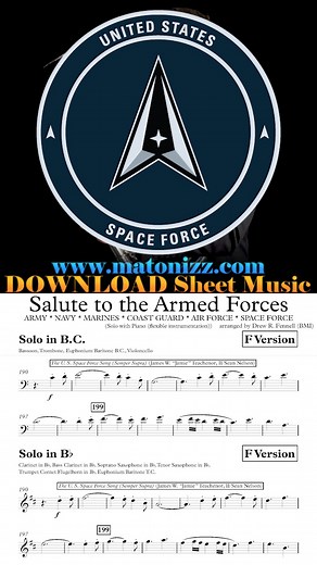 Space Force 🫡🫡🫡 #spaceforce #armedforces #sempersupra #euphonium #sheetmusic #classicalmusic | Matonizz