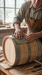 Old Wine Barrel → Luxury Patio Side Table