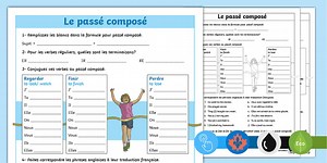Passé Composé Worksheet