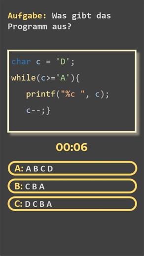 Testfrage while-Schleife und Character in Bedingung #clang #whileloop #char